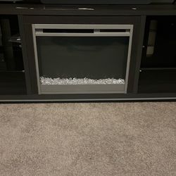 LED tv stand with fireplace/remote included