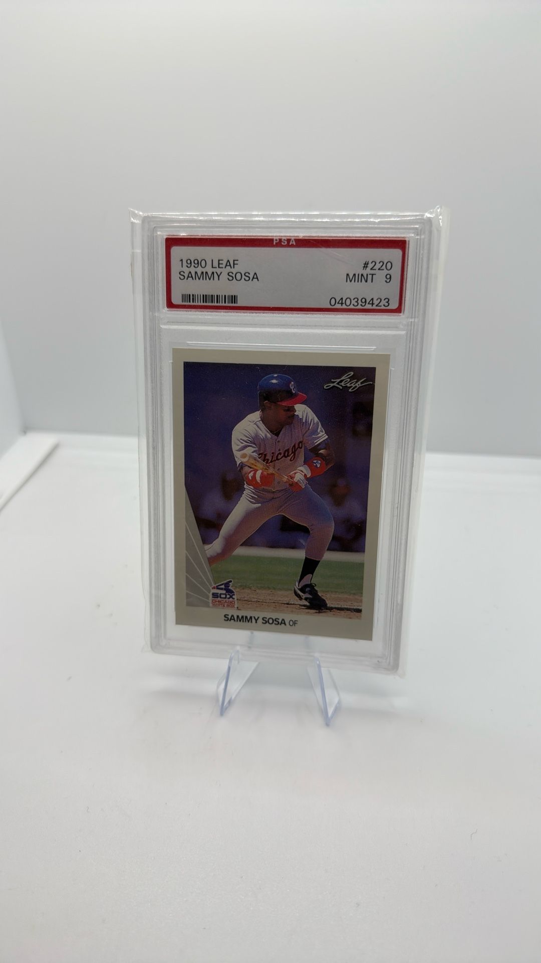1990 Leaf Sammy Sosa PSA 9 Card