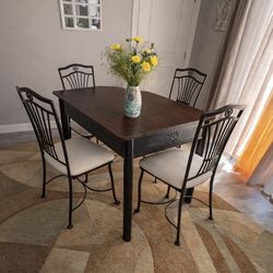 Modern Wood Kitchen Table- Small Space Friendly