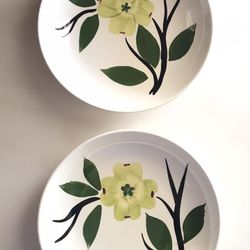 Vintage Hand Painted Salad Plates Set Of 2