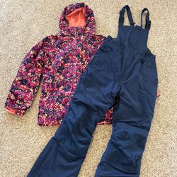 Girls Youth Winter Snow Jacket And Bibs