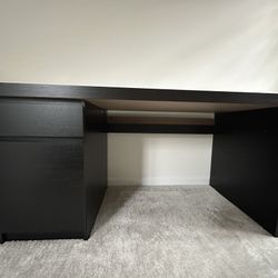 IKEA MALM Desk, black-brown