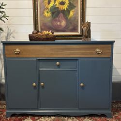 Beautiful Vintage Blue Buffet / Sideboard / Changing Station 