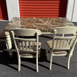 Dining Table With 3 Chairs And Bench