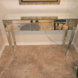Mirrored Vanity With 3 Drawers  40.00