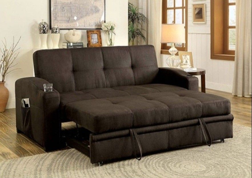 Brand New Brown Futon Sofa Sleeper 