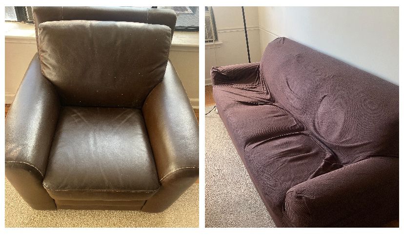 Free Leather Sofa and Arm Chair
