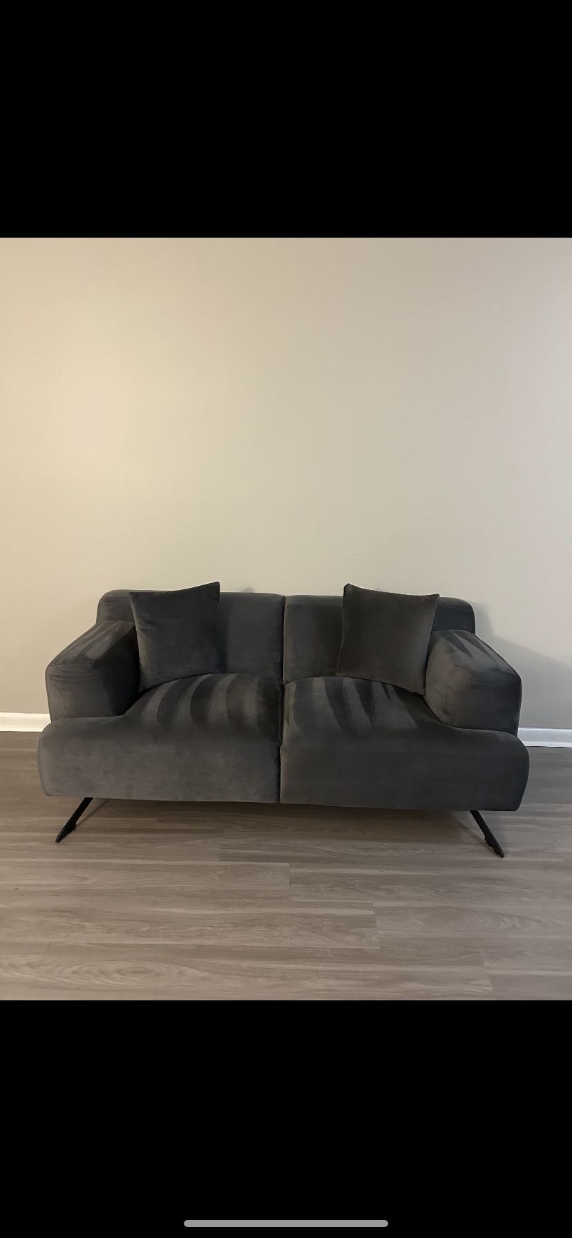Gray Love Seat And Sofa 