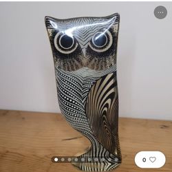 Abraham Palatnik Lucite owl 7in tall, 3in wide