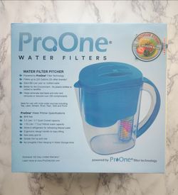 Pro One Water Filter Purifier Pitcher includes one filter OPEN BOX - OOS