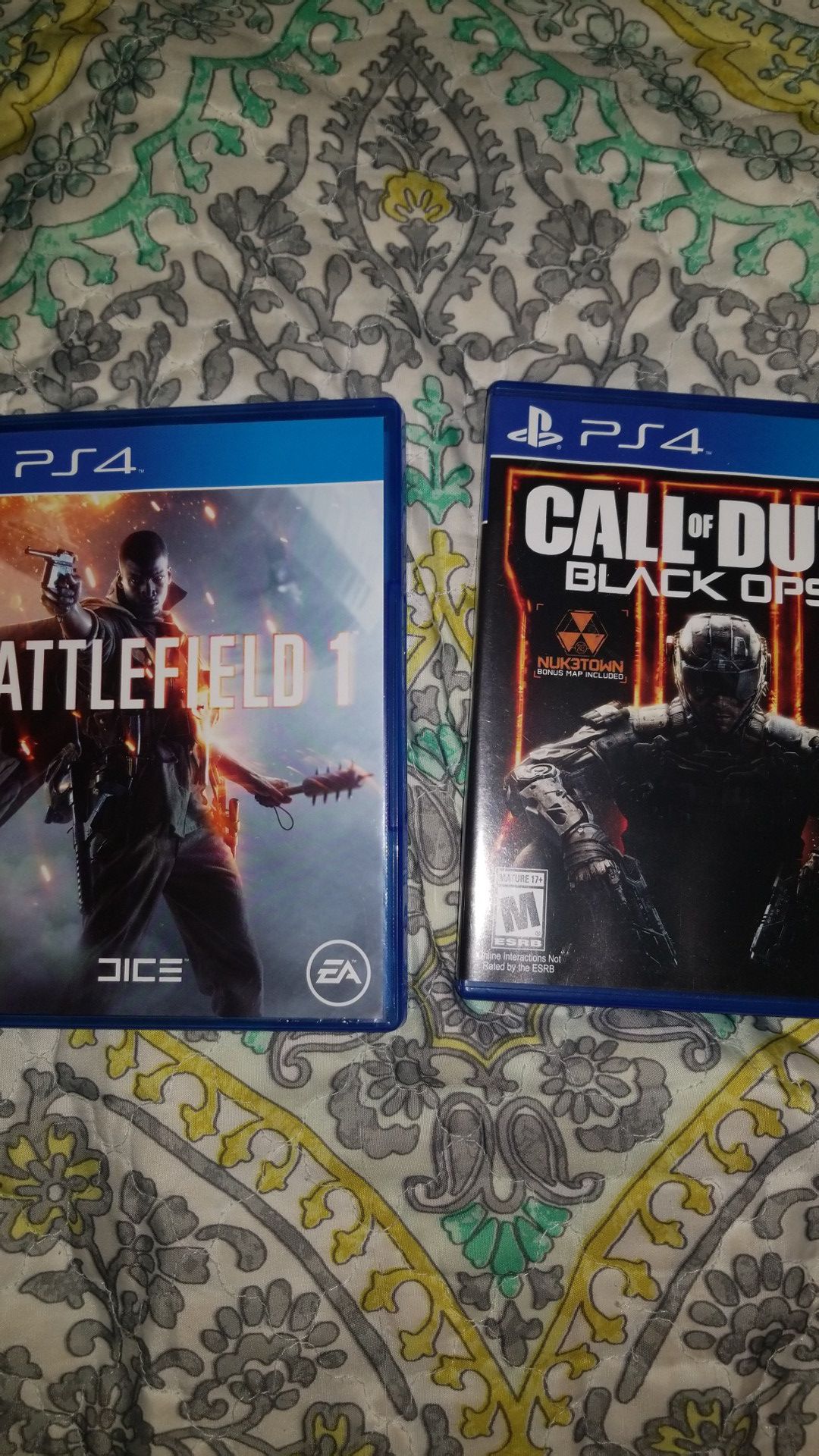 Ps4 call of duty 3 and battlefield