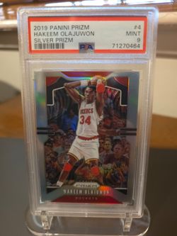 2019 Panini Prizm Hakeem Olajuwon Silver Prizm PSA 9
