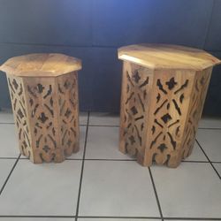 Marrocan Solid Wood End Table