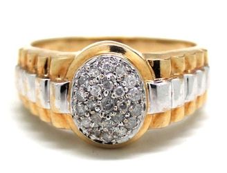 Mens Diamond/10K Gold Fashion Ring