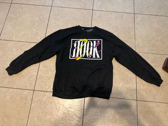 Rook Wave Mens Charcoal Black Crew Fleece Sweatshirt Sweater Size XL
