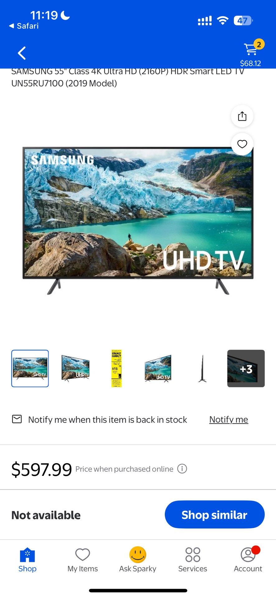 Samsung 55 Inch Smart TV With TV Table