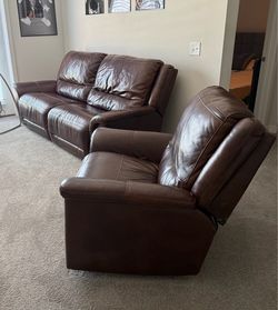 Genuine Italian leather couches