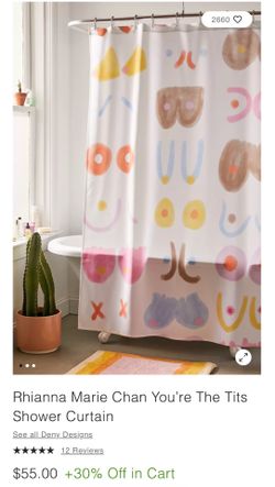 Rhianna Marie Chan You’re The Tits Shower Curtain