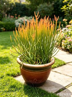 Pencil Cactus Succulent in a Nice ceramic Pot
