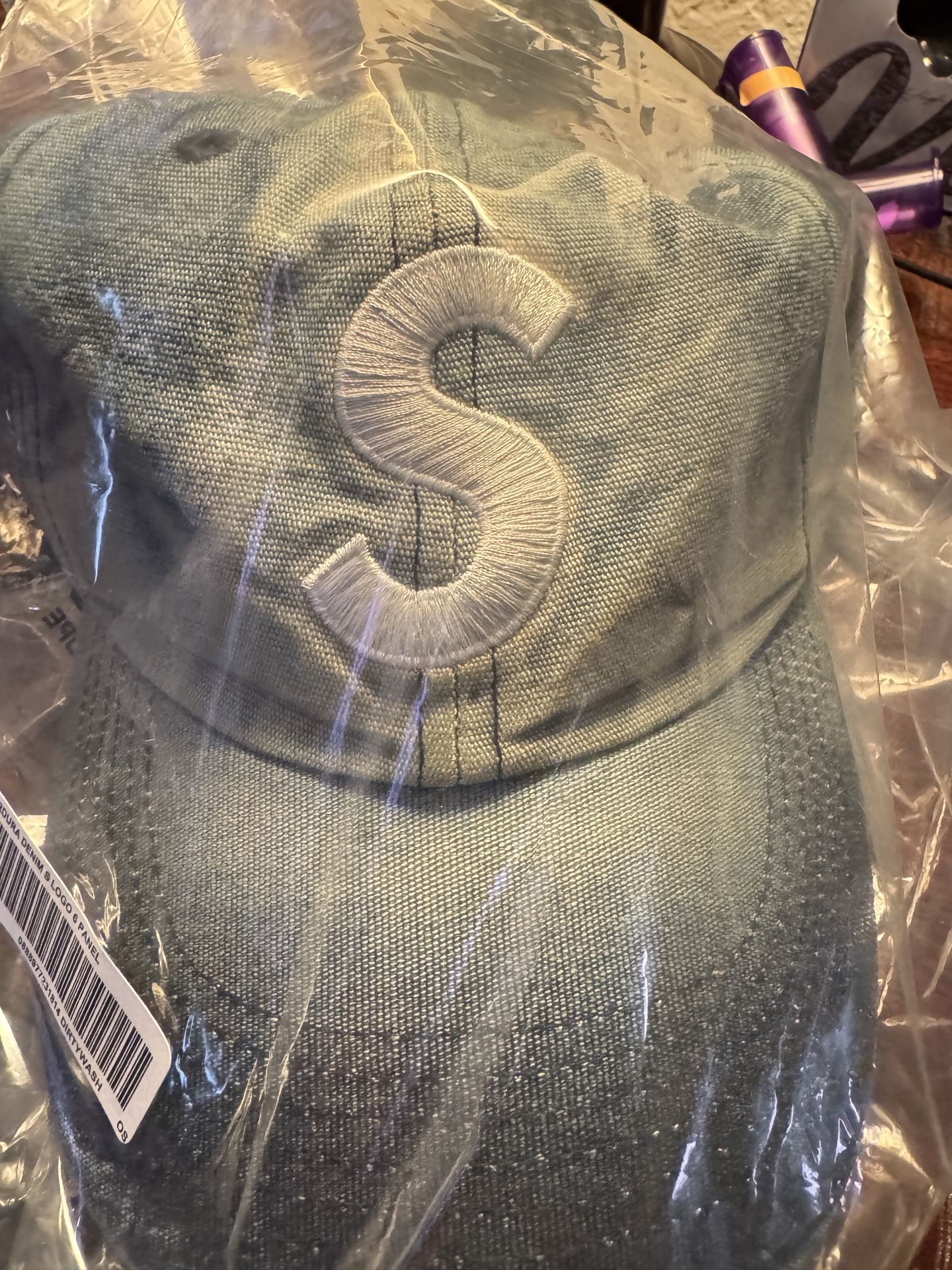 Supreme Denim āSā Logo 6-Panel Hat *Washed Indigo SS25