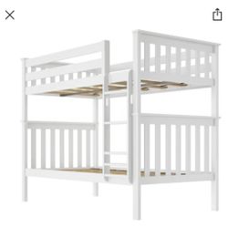 Twin Over Twin Solid Wood Standard Bunk Bed