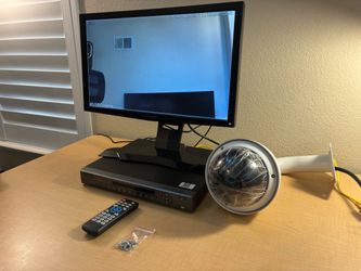 Q See HD Wall-Mounted PTZ PoE Dome Camera and 8-Channel HD NVR (No hard drive)