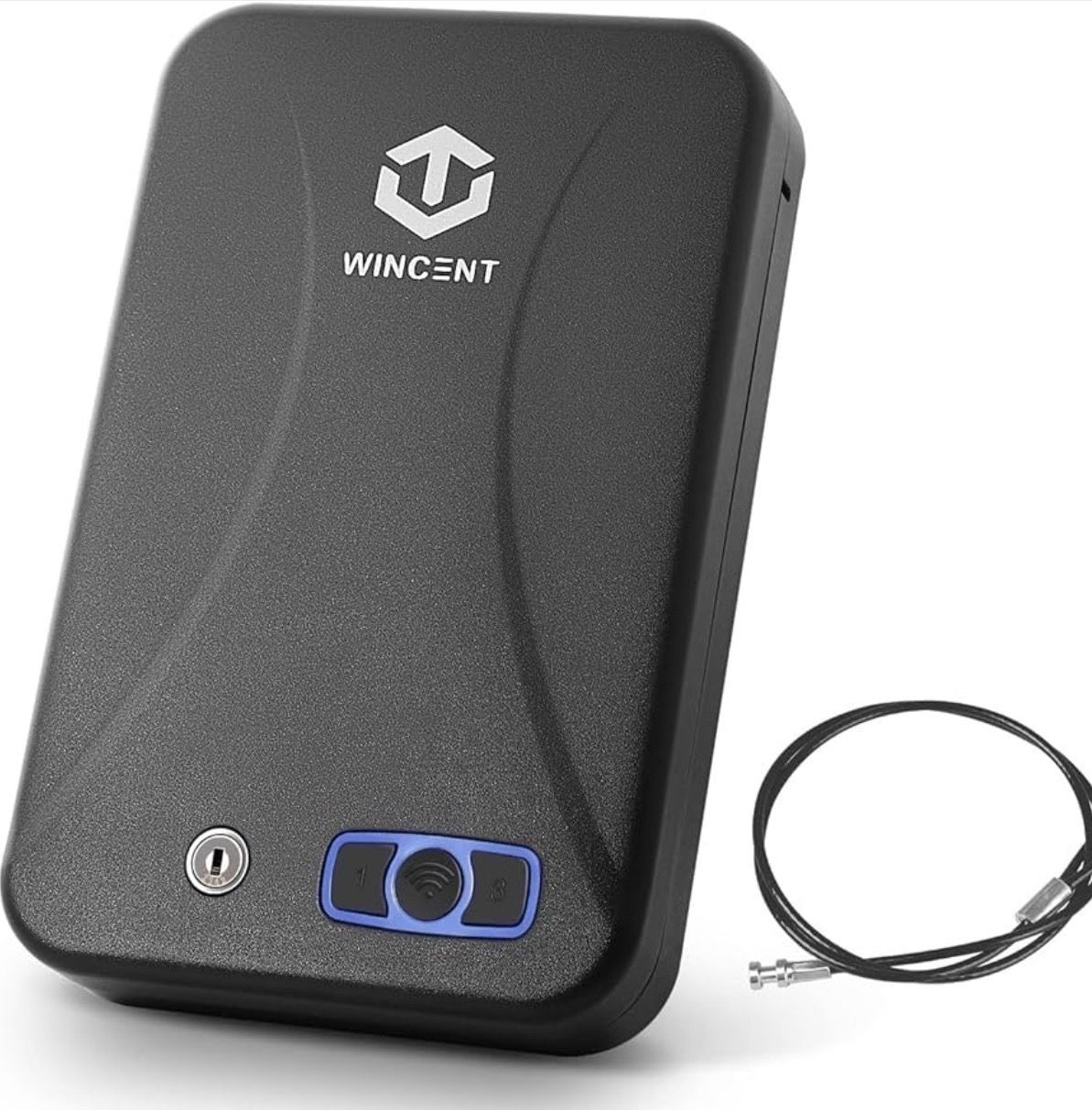Gun Safe Lock Box Portable Smart Pistol Safe One Gun Capacity Handgun Firearm Security Safe Box with RFID & Key for Home Office Travel Car