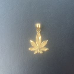 Gold Weed Pendent