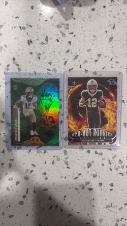 Chris Olave Rookie Football Cards Lot of 2