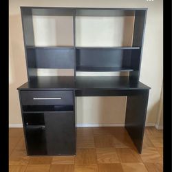 Wayfair desk with hutch, black