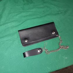 New Leather Wallet With Chain