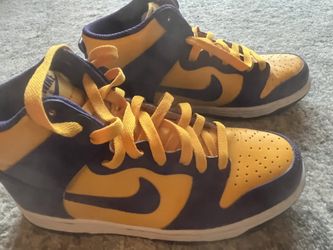 Nike Dunk High Retro DD1399-500 Purple Yellow Lakers Men's Sneaker [US 7