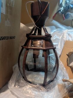 NEW Elegant Lamp/ Chandelier/ Candelabra, Lantern/Light fixture Old bronze /Clear Beveled Panels