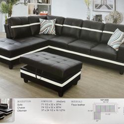 Brand New Faux Leather Combination Sofas Set 