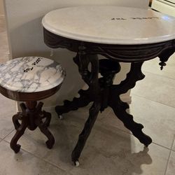 Antique Marble Top Tables 