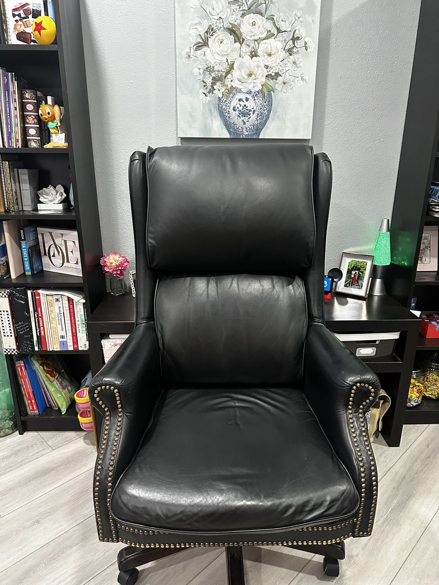  Black Leather Executive Desk Chair