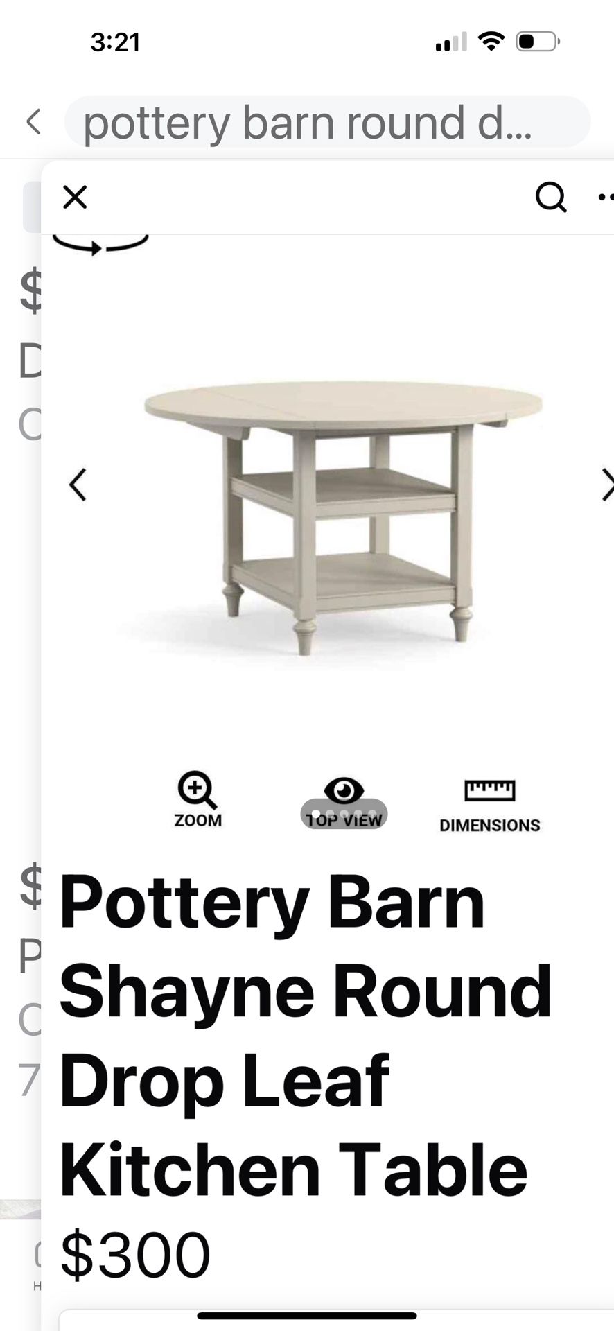 Round Dining Table- Pottery Barn