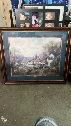 Carl Valente “Sumersby Village Green” Print On Canvas