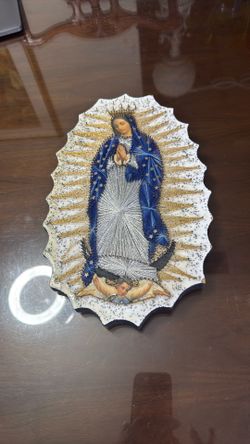 Virgen De Guadalupe  Artesanal  14”x9”