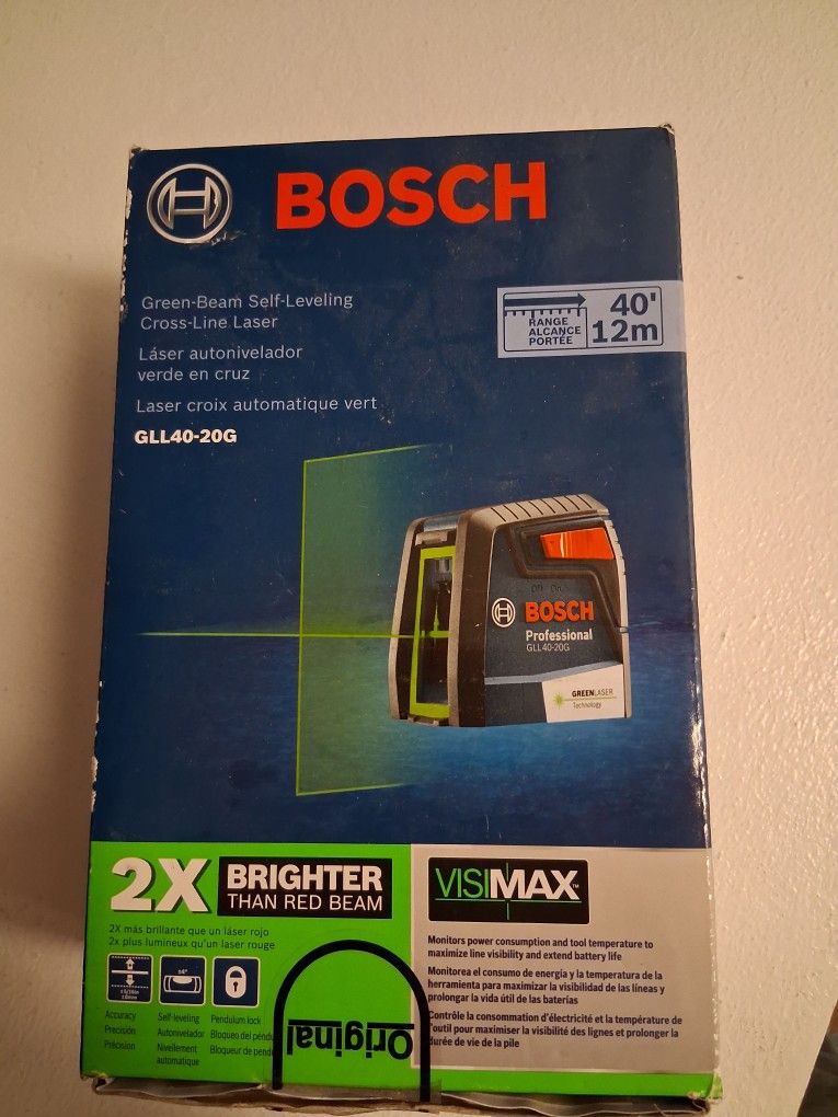 Bosch GLL40-20G Green Beam Self-Leveling Cross-Line Laser