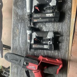 Finish Nailer And Pin Nailer Plus Mini Chainsaw 