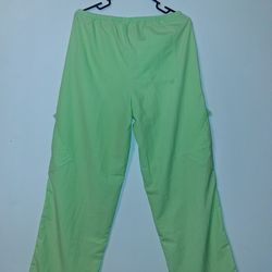 Women Light Green Parachute Pant Size Small (4-6)