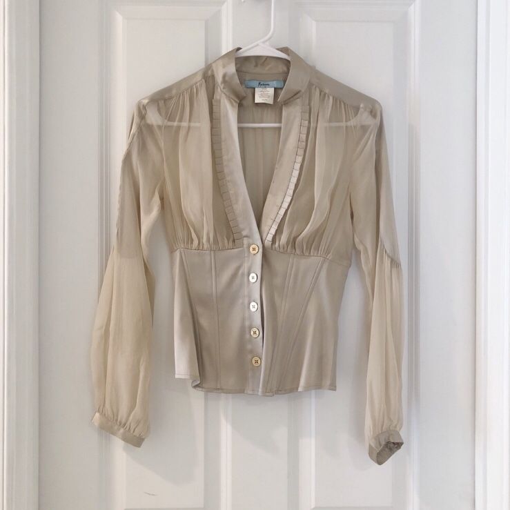 marciano beige top