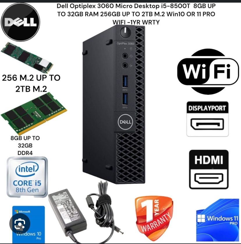 Computer Desktop PC Dell Optiplex Micro Series
