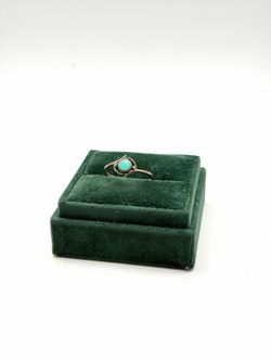 .925 Sterling Silver Blue Heart CZ Three Stone Ring Size 6