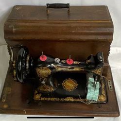 Vintage Jones Family C.S. English Made Sewing Machine In Case