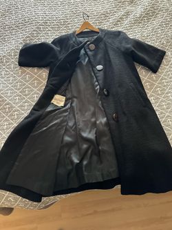 Forstmann black wool coat