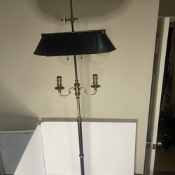 Chapman 1970s Antique French Bouillotte Floor Lamp Brass Candle Lamp 56x20in