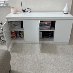 White storage cabinet