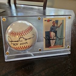 Mariano Rivera 1992 Bowman Signed Baseball Rookie Card #302  And  HOF  2019 Signed Baseball 